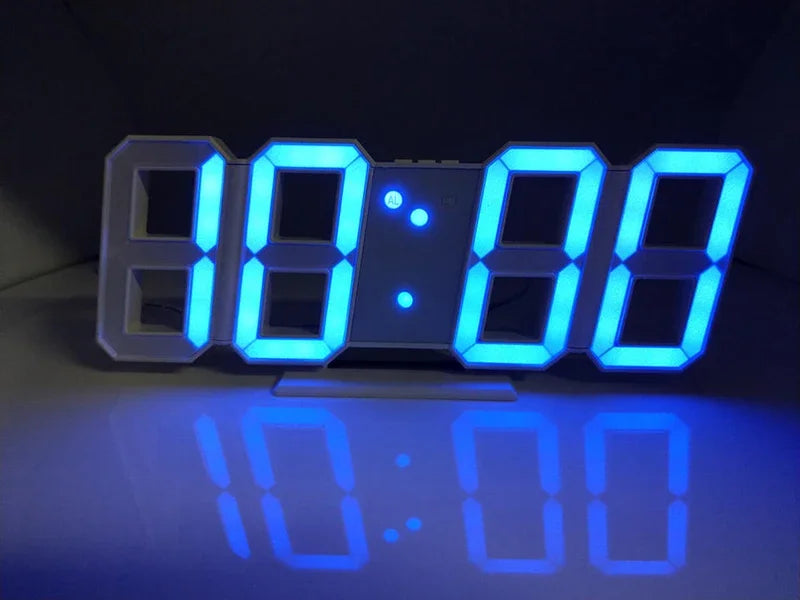 Clock 3D LED Digital Alarm Clock Wall Clock
