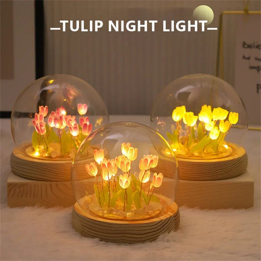 Artificial Tulip Flower Night Light