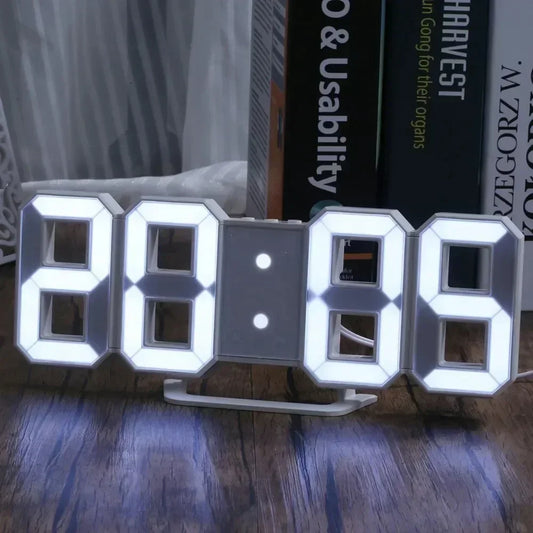 Clock 3D LED Digital Alarm Clock Wall Clock