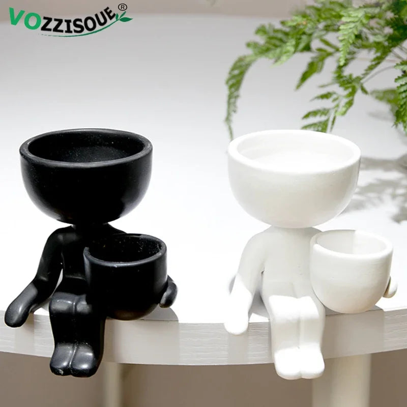 Imitation Humanoid Ceramic Flower Pot