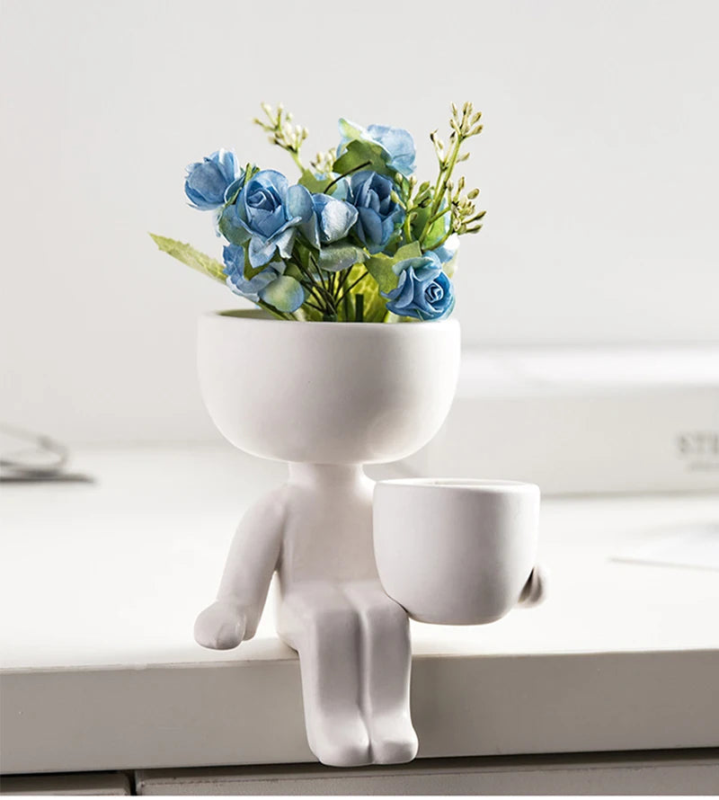 Imitation Humanoid Ceramic Flower Pot