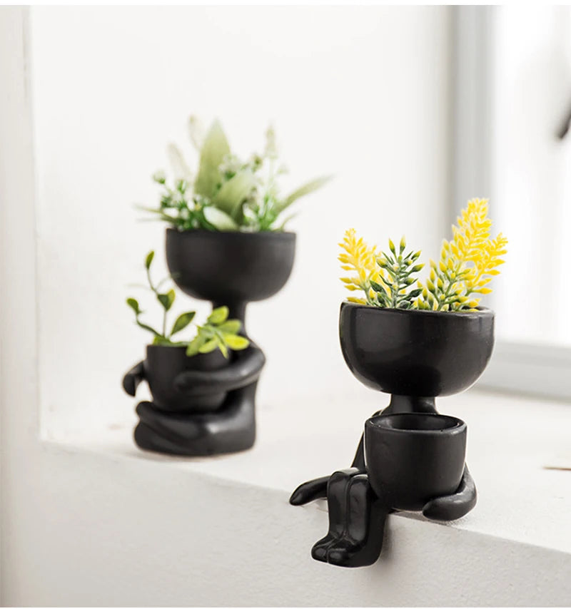 Imitation Humanoid Ceramic Flower Pot
