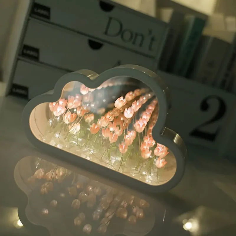 Handmade DIY Tulip Flower Sea Night Atmosphere Lamp