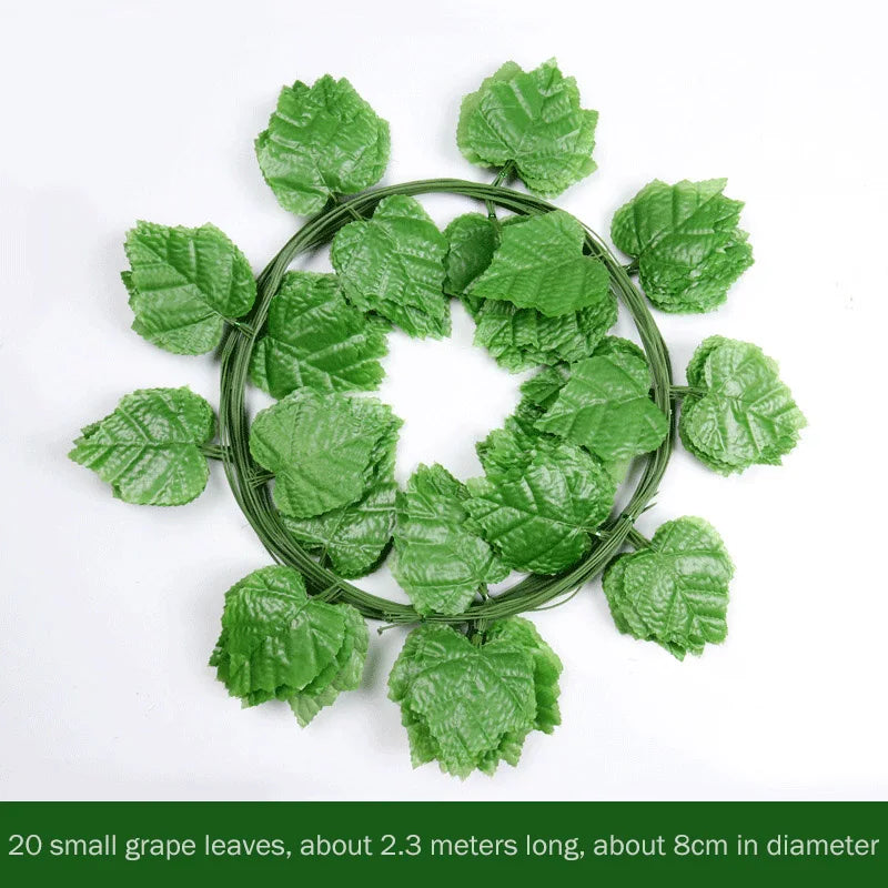 1Pcs 230cm green silk artificial Hanging ivy leaf garland plants