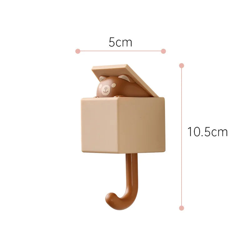Cartoon Cat Hooks Stickers Bedroom Door Hooks Key Hooks