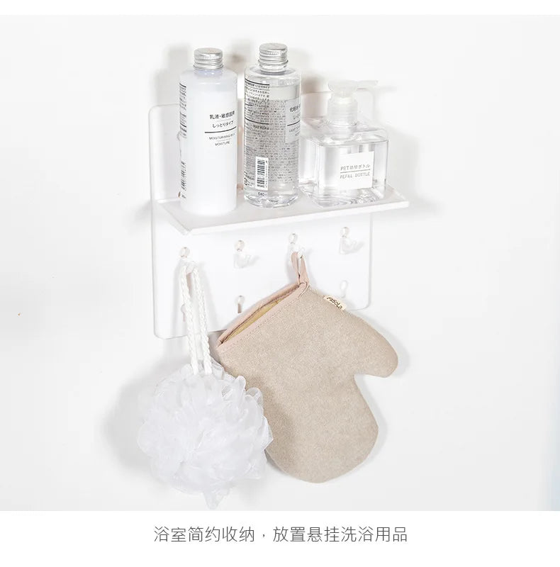 Punch-free Plastic Hole Board Wall Shelf Organizer