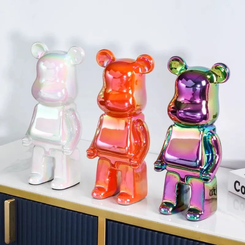 Aesthetic Bear Figure Ceramics Sculpture