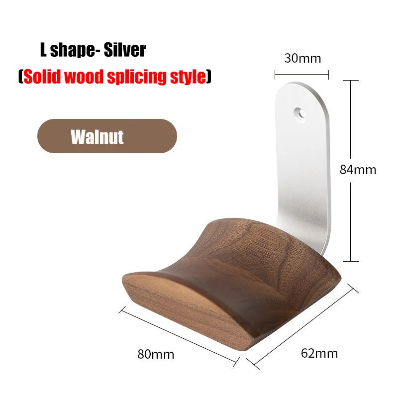 Pure Wood Walnut Headphone Stand