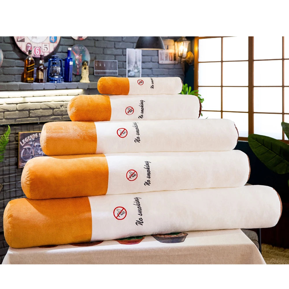Smoking Cylindrical Sleeping Cushion Cigarette Pillow Plush