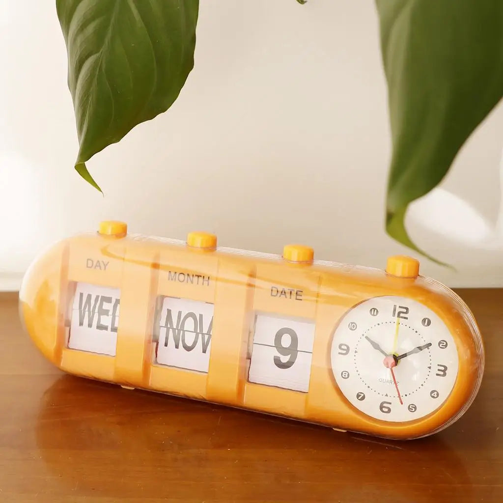 Creative Digital Auto Flip Down Clock Desk Stand Page Clock