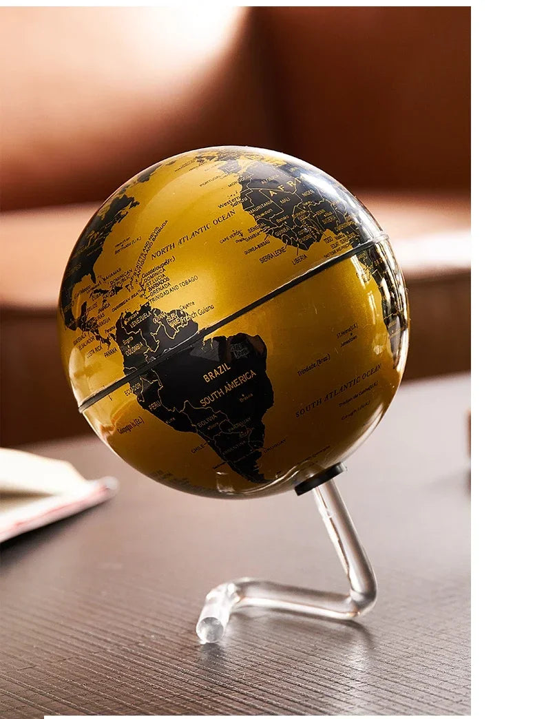 Metal Base World Globe