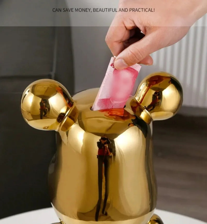 Aesthetic Bear Figure Ceramics Sculpture