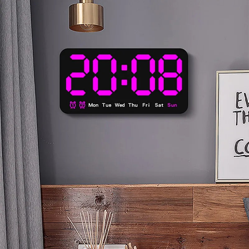 Voice Control Large Digital Wall Clock