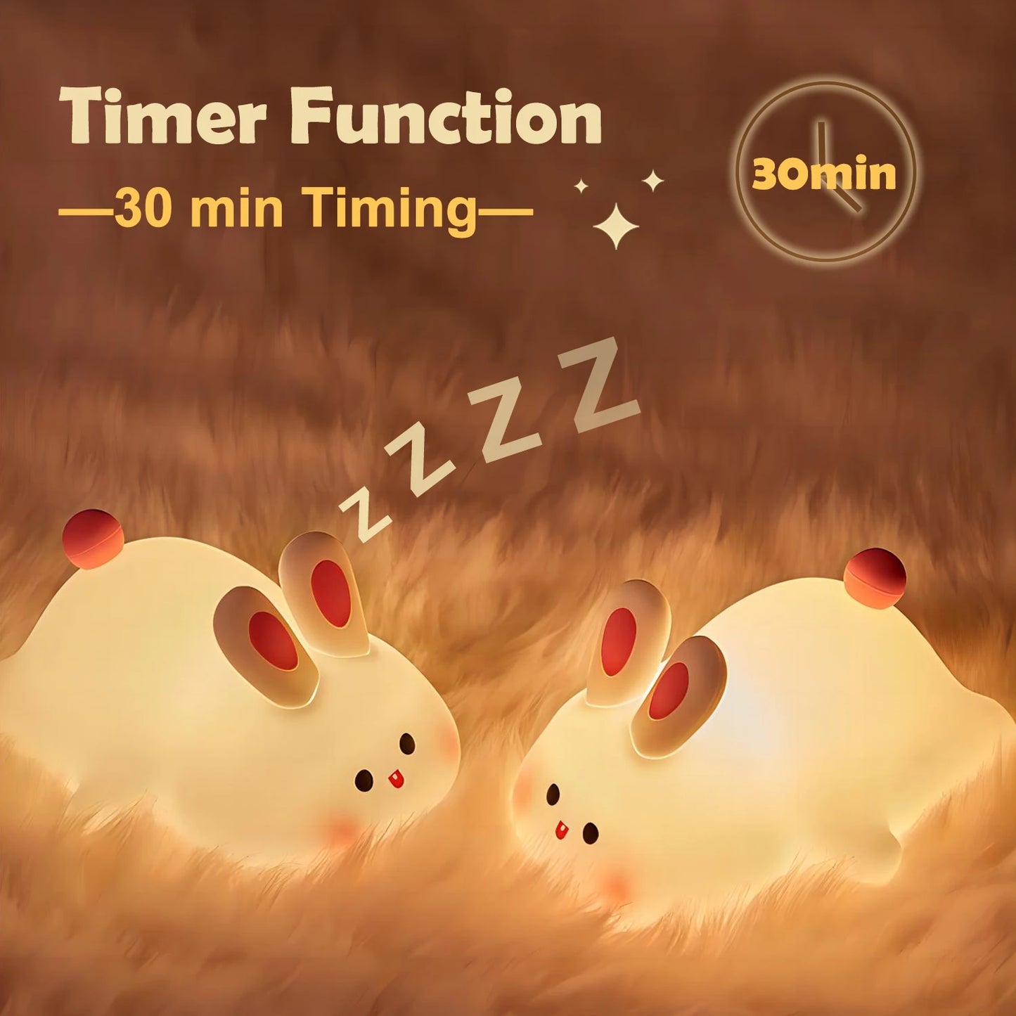 LED Night Light cute Rabbit Animal Cartoon Silicone Lamp