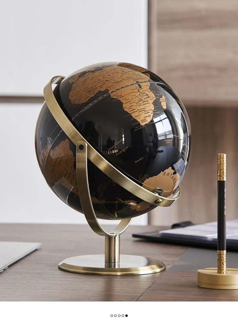 Metal Base World Globe