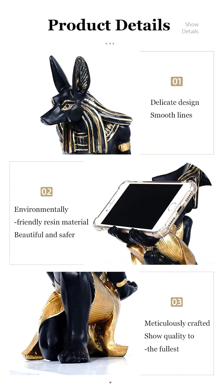 Resin Egypt Anubis God Controller Holder