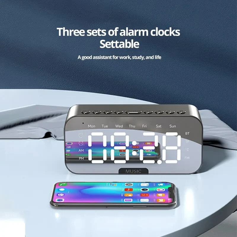 LED Digital Alarm Clock with Bluetooth