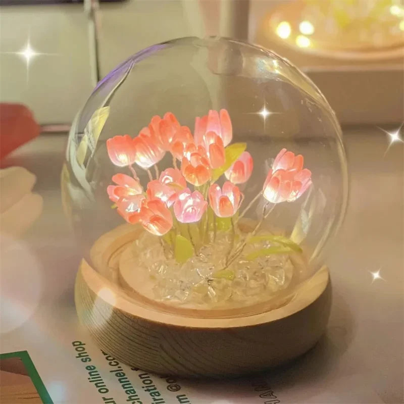 Artificial Tulip Flower Night Light