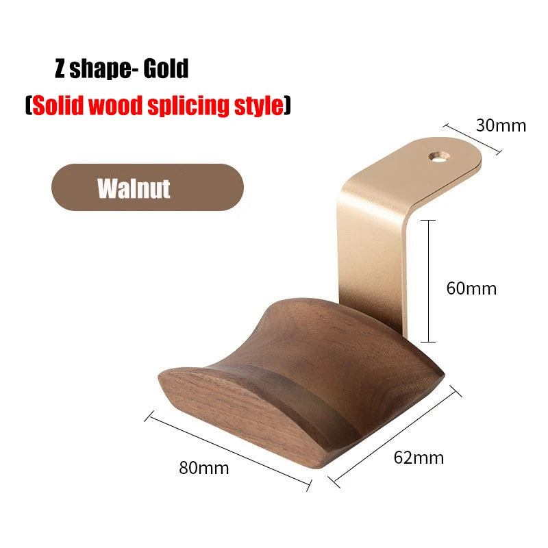Pure Wood Walnut Headphone Stand