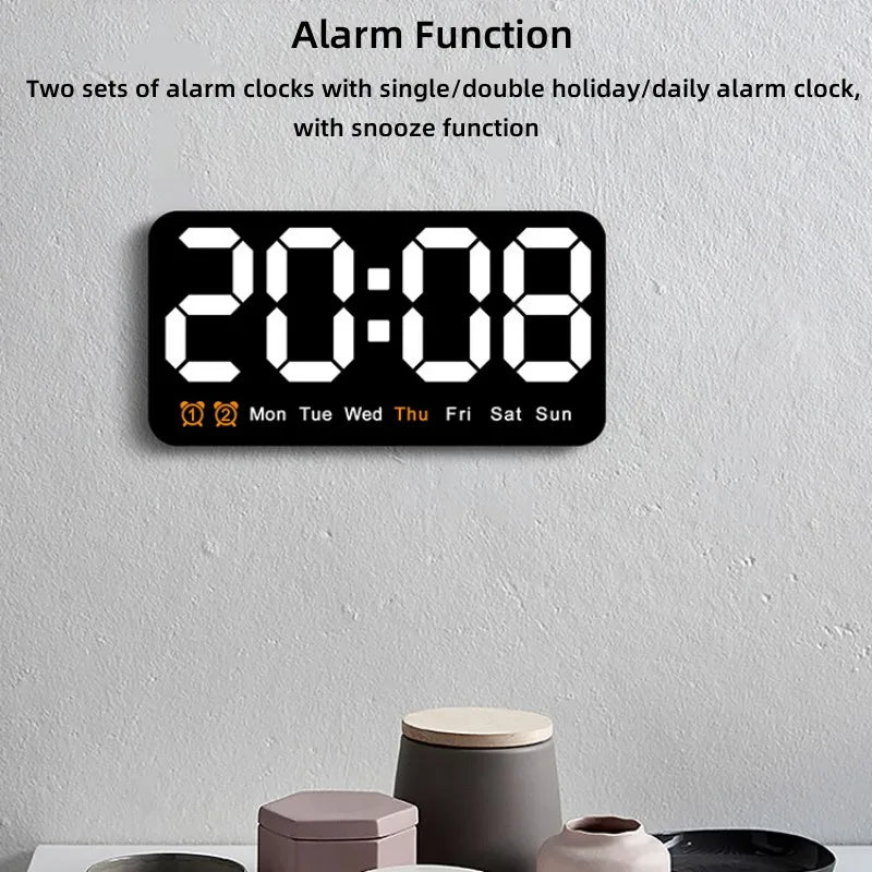Voice Control Large Digital Wall Clock