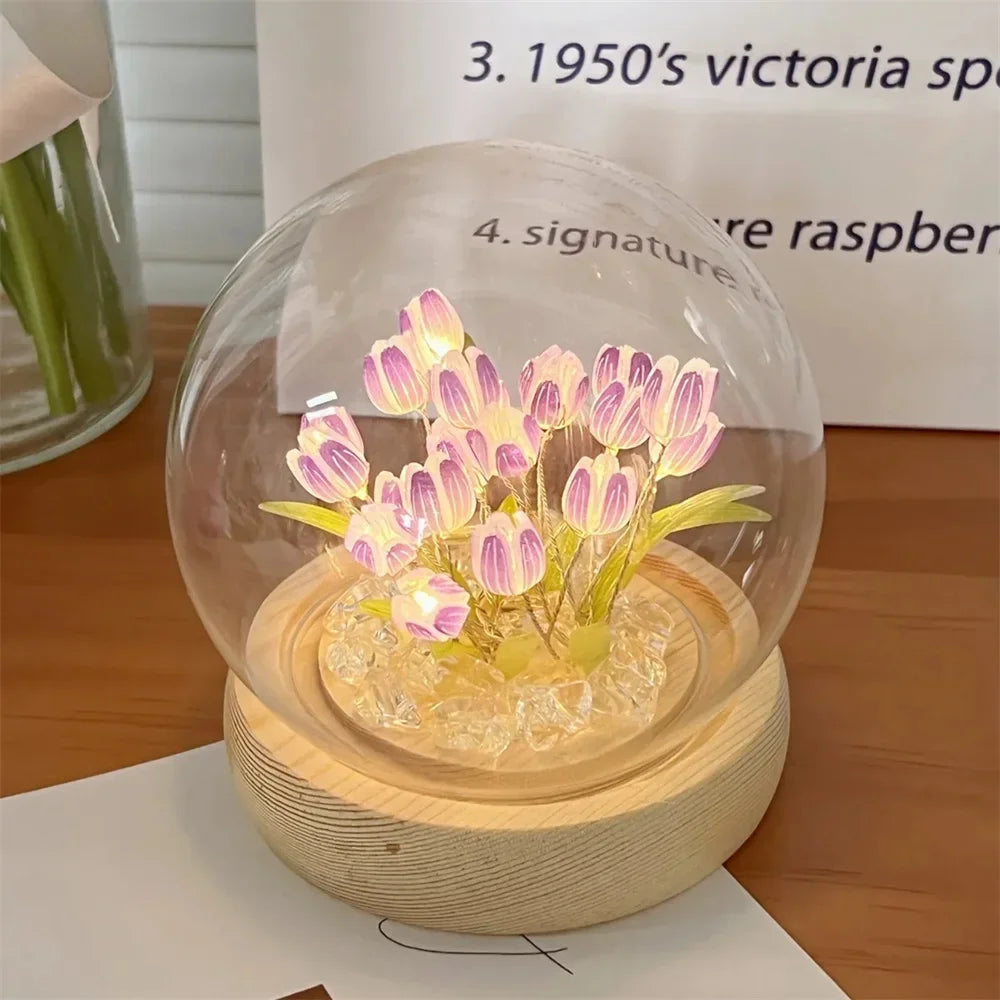 Artificial Tulip Flower Night Light