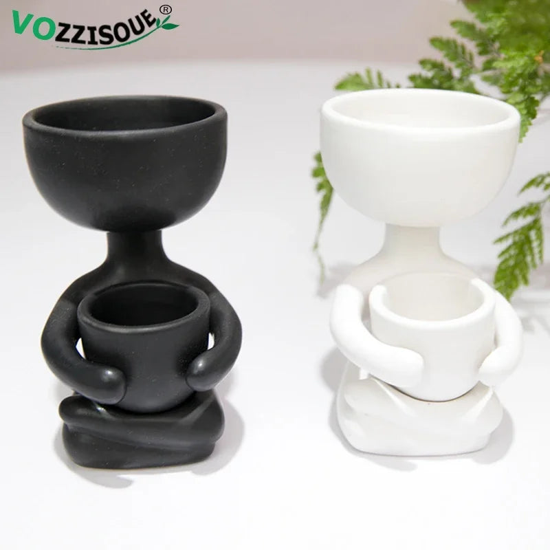 Imitation Humanoid Ceramic Flower Pot