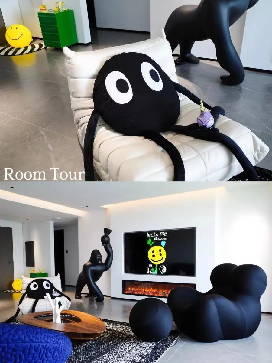 Cushion Black Coal Ball Doll Sofa