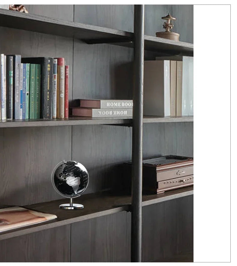 Metal Base World Globe