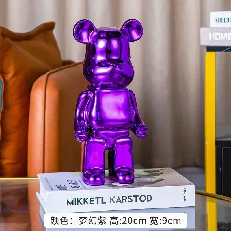 Aesthetic Bear Figure Ceramics Sculpture