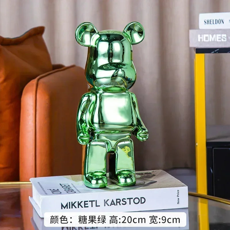 Aesthetic Bear Figure Ceramics Sculpture