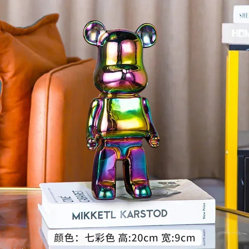 Aesthetic Bear Figure Ceramics Sculpture