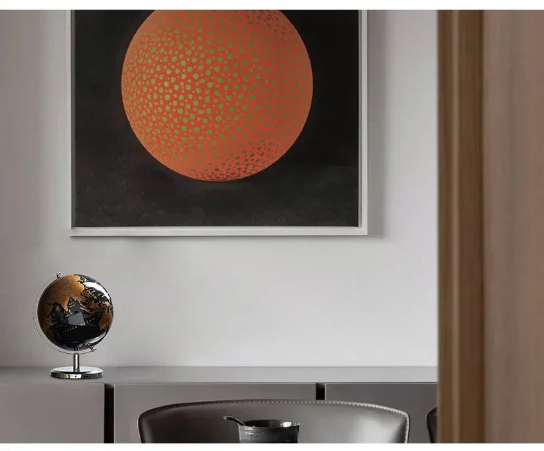 Metal Base World Globe