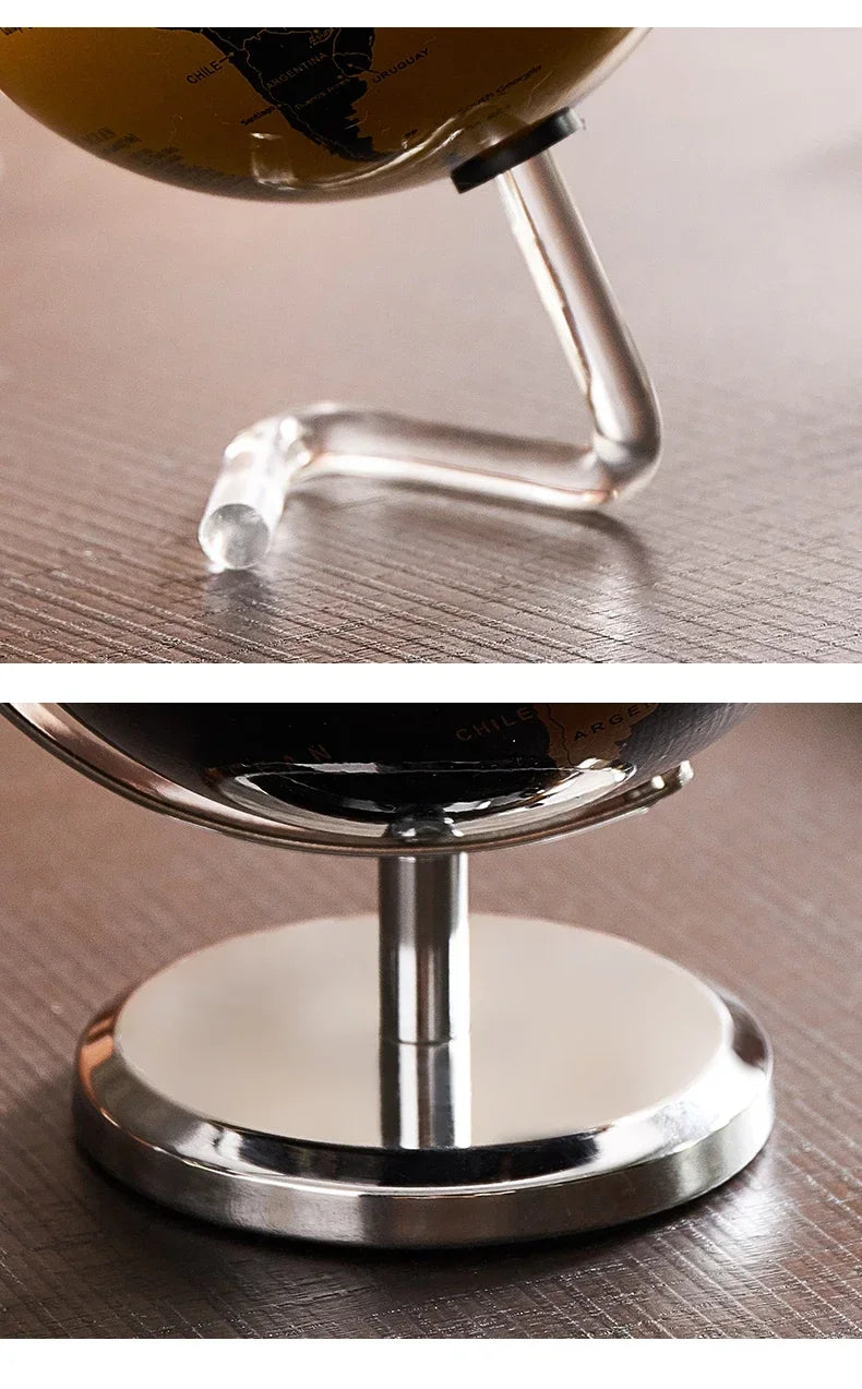 Metal Base World Globe