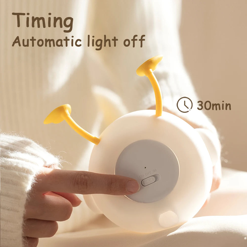 LED Night light Cute duck Cartoon animals Silicone lamp