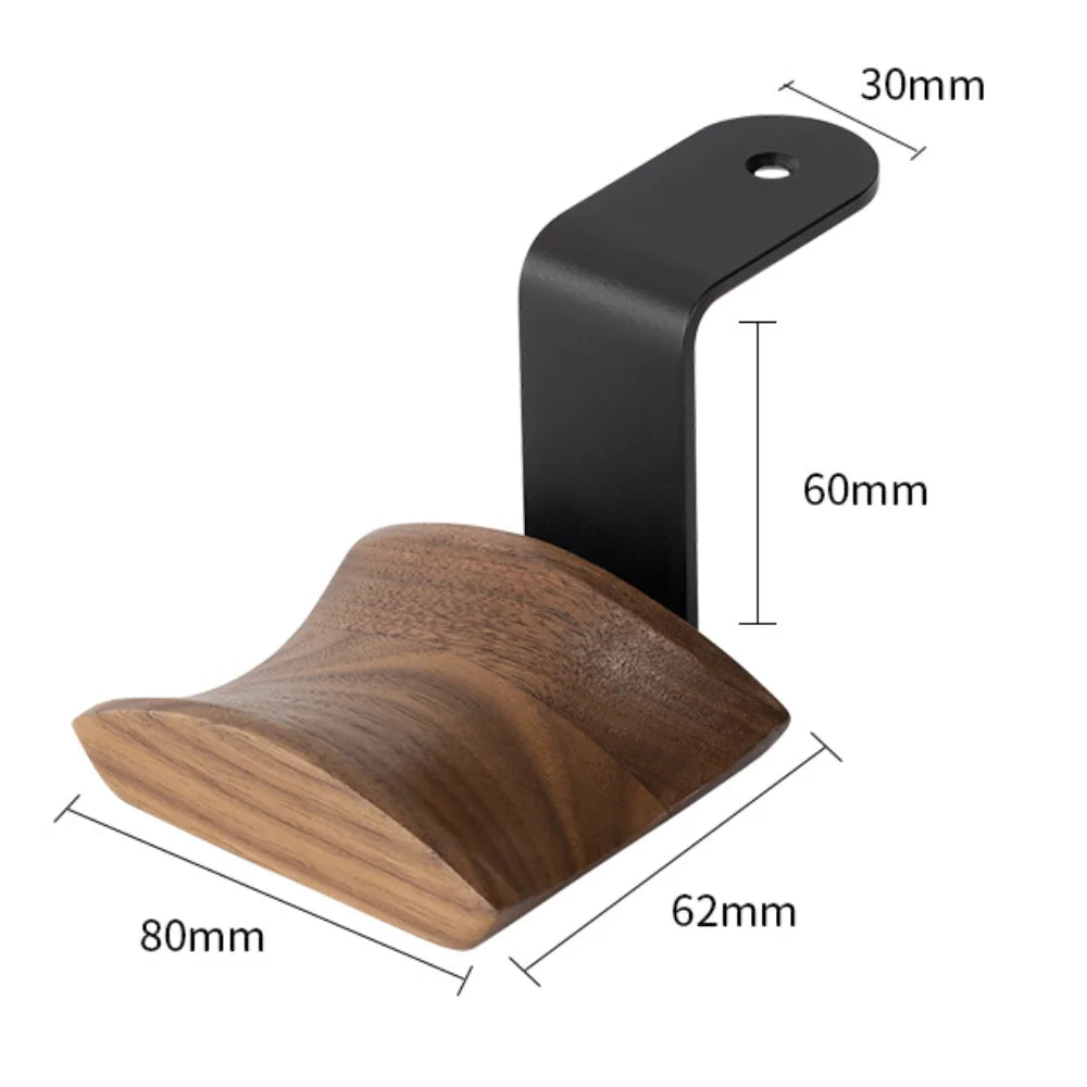 Pure Wood Walnut Headphone Stand