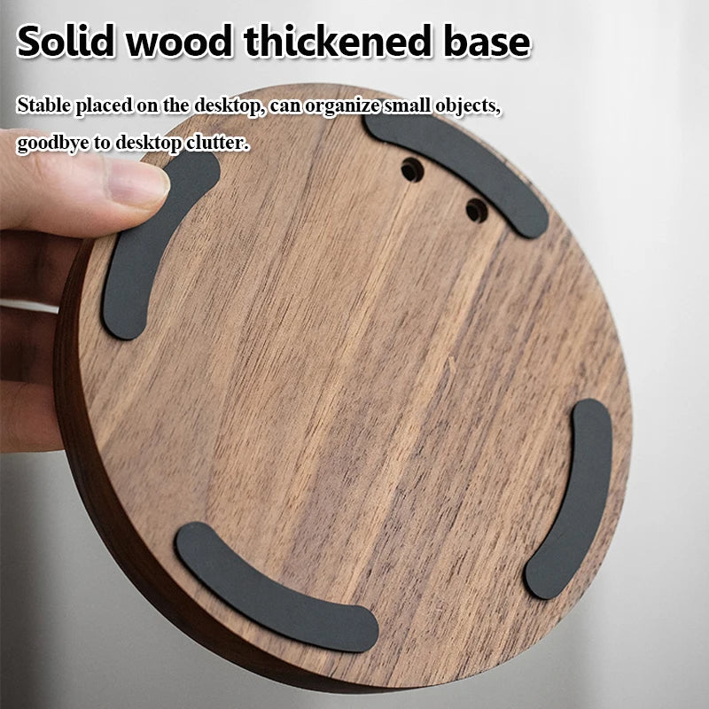Universal Wooden Headphones Stand Black