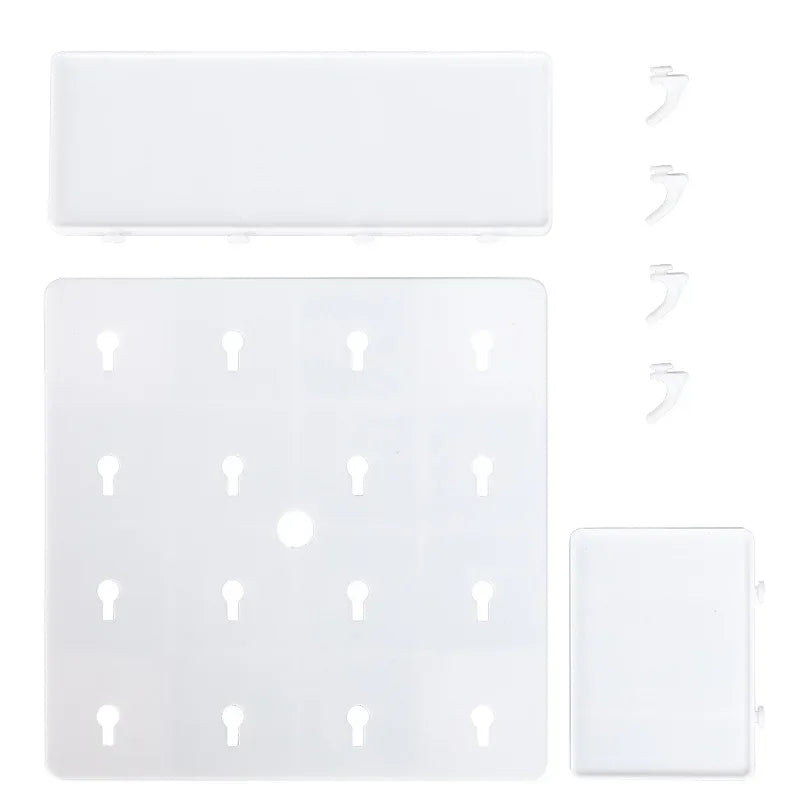 Punch-free Plastic Hole Board Wall Shelf Organizer