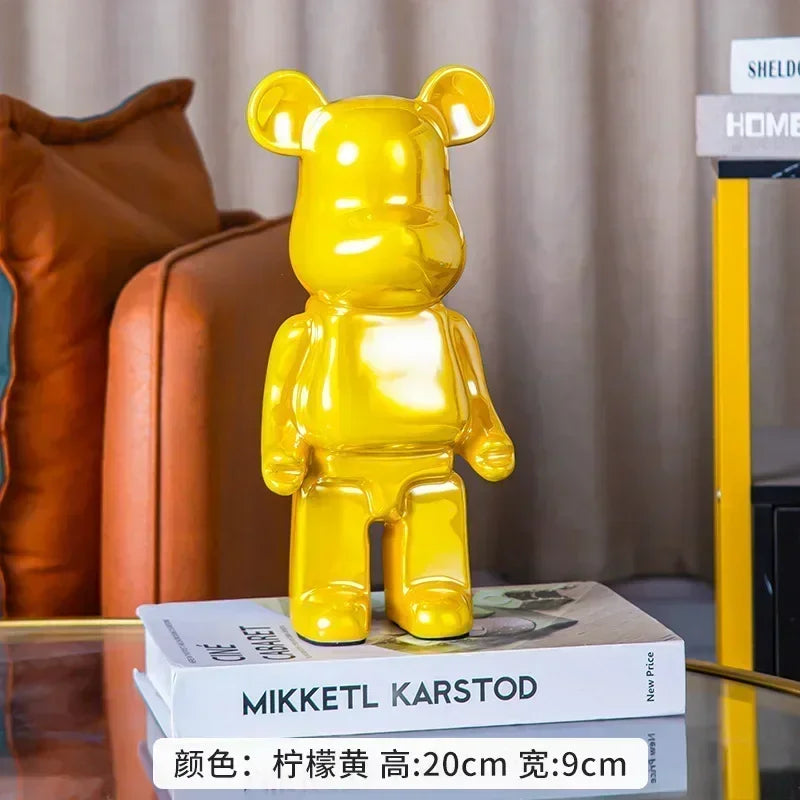 Aesthetic Bear Figure Ceramics Sculpture