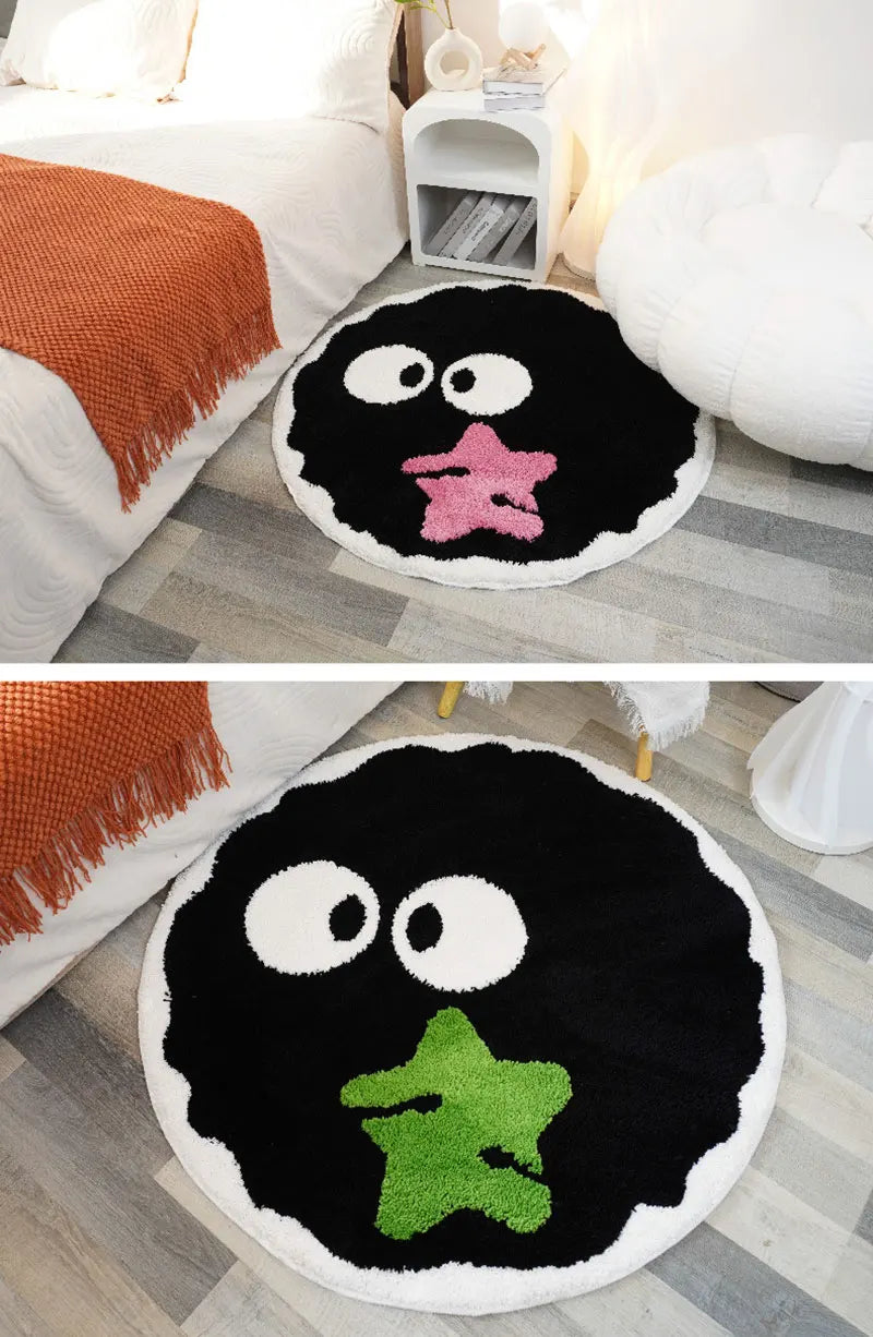 Cartoon Black Briquettes Carpet