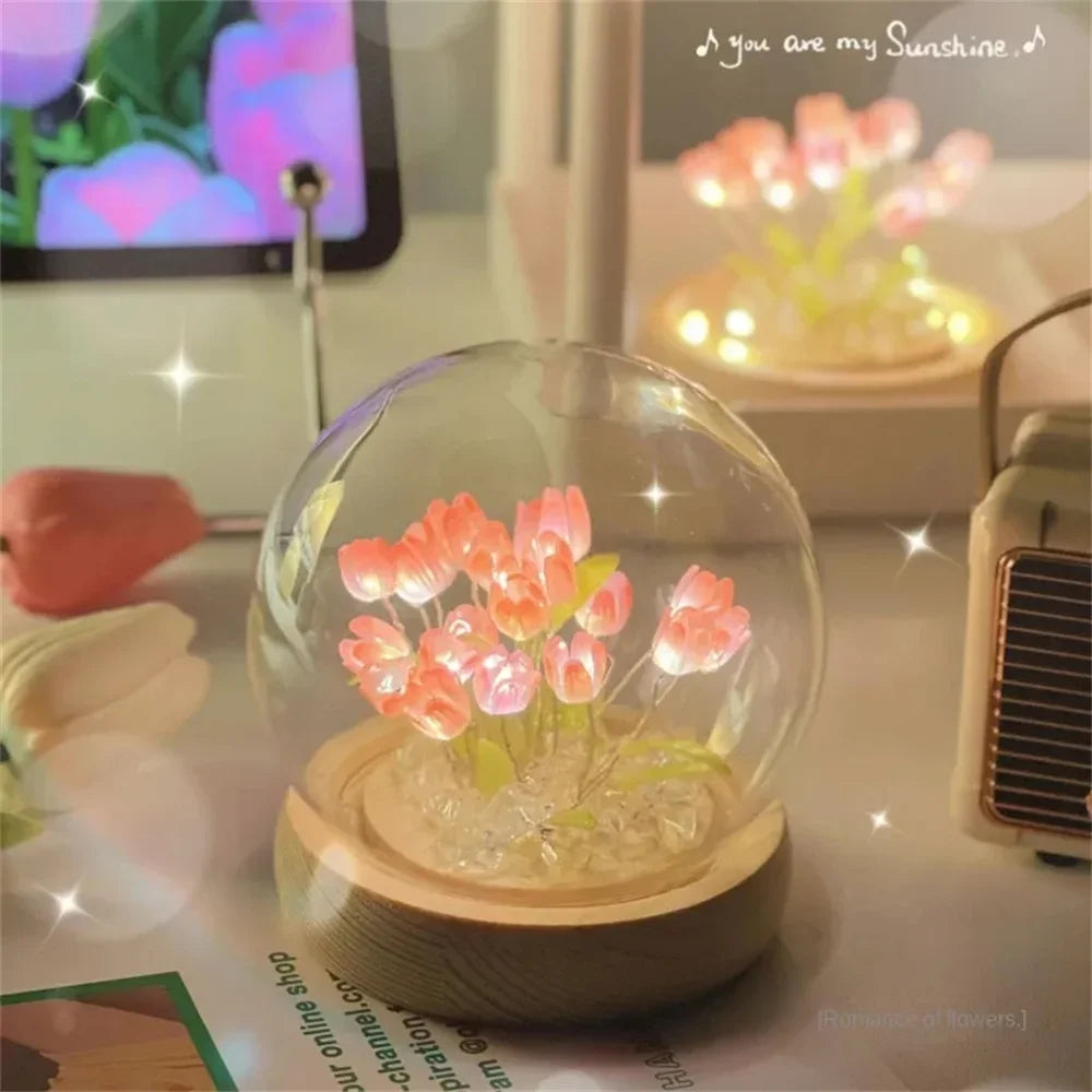 Artificial Tulip Flower Night Light