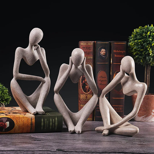 The Thinker set Abstract Statues