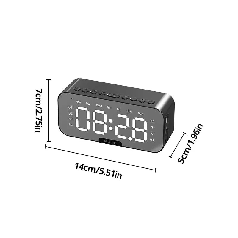 LED Digital Alarm Clock with Bluetooth