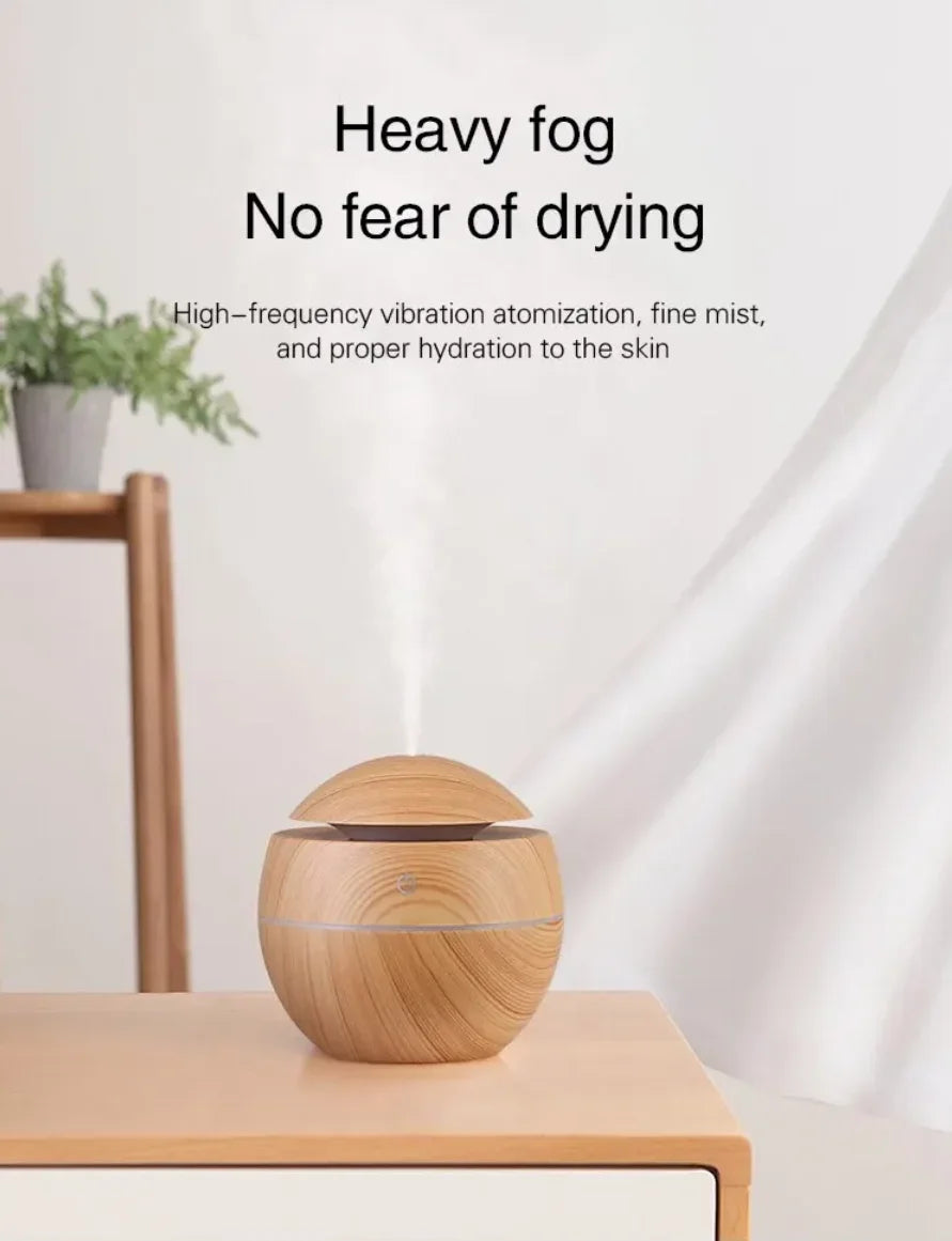 Mini Home Wood Grain Air Humidifier