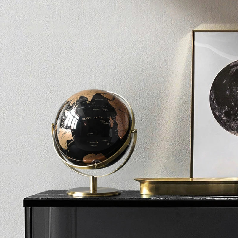 Metal Base World Globe