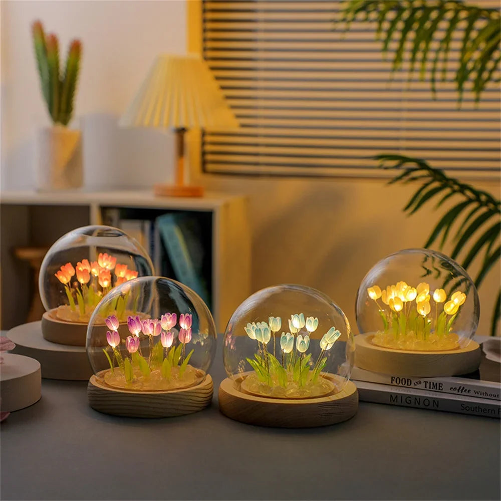 Artificial Tulip Flower Night Light