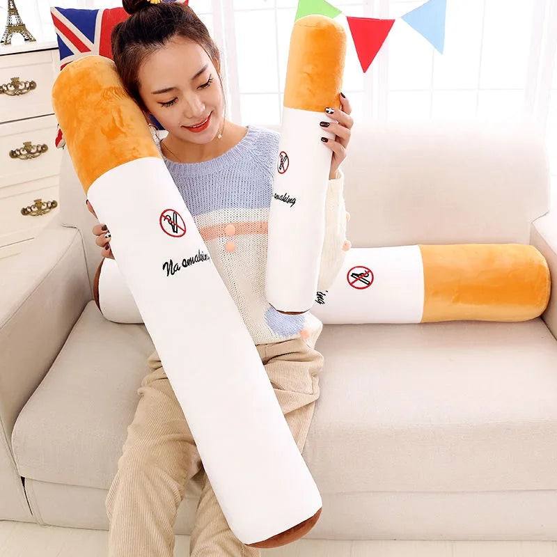 Smoking Cylindrical Sleeping Cushion Cigarette Pillow Plush