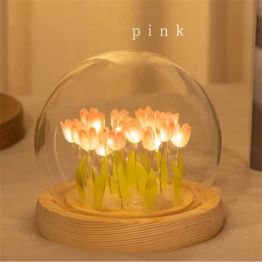 Artificial Tulip Flower Night Light