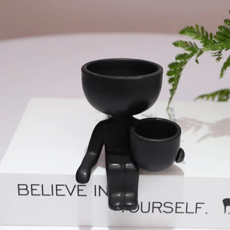 Imitation Humanoid Ceramic Flower Pot