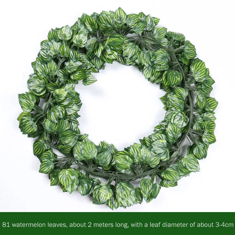1Pcs 230cm green silk artificial Hanging ivy leaf garland plants