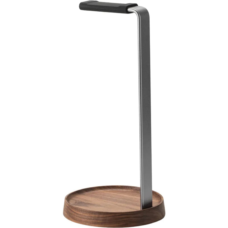 Universal Wooden Headphones Stand Black